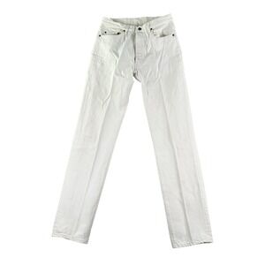 Vintage Levis Jeans Mens Fits 31x36‎ White Denim 501 Straight 80s Made in USA